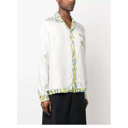 23ss Casablanca button up shirt silk flower shirt individuality handsome man and women's ancient loose thin shirt casablanc