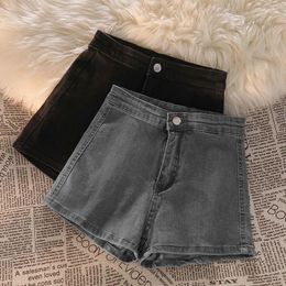 Women's Shorts Stretch Denim For Women In Summer 2023 High Waisted And Tight Fitting Trendy Pants Supermodel Short Jeans