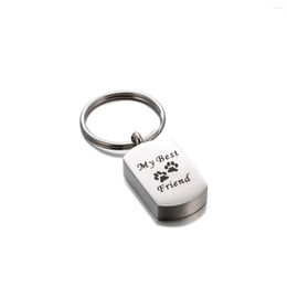 Keychains Cremation Jewellery Keychain Memorial Ash Keepsake Pendant Key Ring For Ashes261A