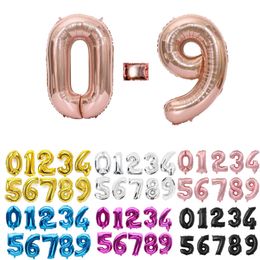 Other Event Party Supplies 16 32 40 Inch Silver Gold Foil Number Balloons Digital Globos Birthday Wedding Party Decorations Ballons Baby Shower Supplies 230925