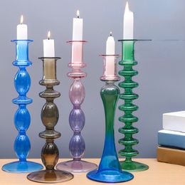 Candle Holders Candle Holder Wedding Decoration Glass Candle Holder Home Decor Vase Home Decoration Accessories Table Centerpieces Ornaments 230925