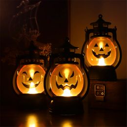 Other Event Party Supplies Halloween Small Night Light Portable Pumpkin Lamp Electronic Candle with Battery LED Christmas Ornaments Home Decorations 230925