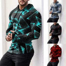 Men's Hoodies Sweatshirts Men Casual Print Streetwear Pullover Hooded Long Sleeve Slim Fit Jumper Muscle Activewear Sports Running Top 230925