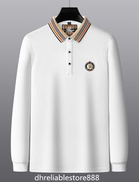 Men's Polos T-shirt fashion Luxury Designer Little Bee Embroidery Men Polo Shirt Long Sleeve T-shirt Loose Summer Solid Half Sleeve T-shirt