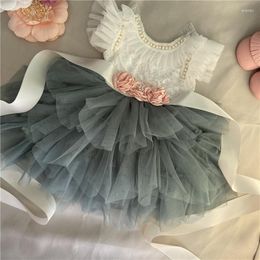 Girl Dresses Elegant Little Girls Lolita Dress For Christmas Toddler Boho Chic Birthday Party Costume Blet 2pcs Outfit Set Wedding Clothing