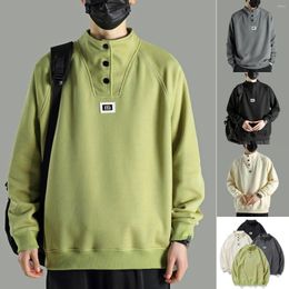 Men's T Shirts Long-Sleeved Cotton T-Shirt Spring And Autumn Fashion Top Loose Plus Size Fat Bottom Sweater