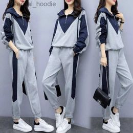 Women's Tracksuits Women 3XL Sports Suit Fe T Shirt Top And Plaid Pant Two Piece Sportwear Tracksuit Matching Set Summer Cloth Outfit L230925