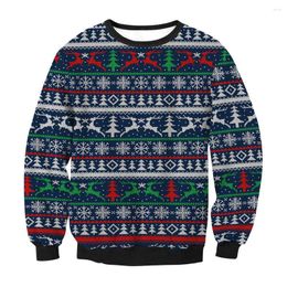 Women's Hoodies CVVK Fashion Unisex Ugly Christmas Sweater Men Women Casual Long Sleeve Round Neck Pullover Tops