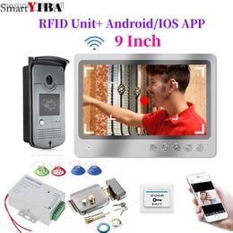 Walkie Talkie 1080P 9-Inch Touch Screen Video Intercom with Electric Lock Wifi Interphone Doorbell Tuya Security Protection Door Entry System HKD230925