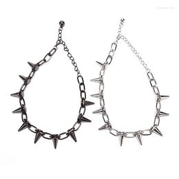 Chains Punk Style Gothic Rivet Necklace Pendant Clavicle Chain Exaggerated