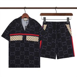 Men's polos Tracksuits Fashion designer T-Shirt and Pants 2 Piece Sets Solid Colour Suit High Quality men s sweat suits Hip Hop mens shorts size M-XXXL