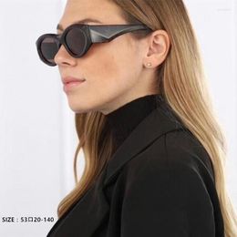 Sunglasses 2023 Exquisite Oval Design With Narrow Frame And Wide Legs Unique Metal Elements Paired Glasses