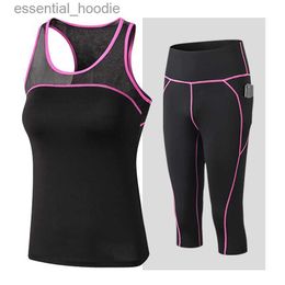Women's Tracksuits 2023 New Women Yoga Set Quick Dry 2 Piece Suit Fe Outdoor Sportswear Fitness suit Plus Size Sport Workout for woman L230925
