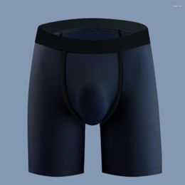 Underpants Boxers For Men Ice Silk Underwear Long Legs Plus Size Breathable Boxer Brief Panties Thin Lingerie U-shaped Calzoncillos
