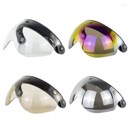 Motorcycle Helmets Helmet Bubble Visor 3-Snap Design Flip Up Down Open Face Lens Gift Fit For Motorcross Enthusiasts Windproof1pcs