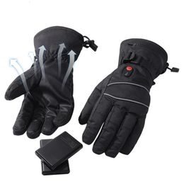 Ski Gloves Heated Liners Battery Operated Heating Touchscreen Winter For Running Cycling Bike 230925