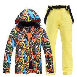 Other Sporting Goods er Men Snow Jackets Belt Pants Outdoor Sports Snowboarding Suit Sets Waterproof Breathable Clothing Winter Costume 230925
