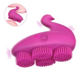 Vibrators Clitoral Vibrator Female Masturbator Nipple Stimulator Swan Shape 10 Speeds Sex Toys For Women Brush GSpot 230925