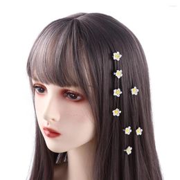 Hair Accessories Trendy Cute Girl Korean Style Styles Holder Kid Small Hairpins Soft Ceramics Flower Clips