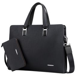 Briefcases Luxury Designer Tote Bag PU Leather Man Briefcase Men's Business Handbag 15.6 Laptop Bag Fashion Male Briefcases Shoulder Bag 230925