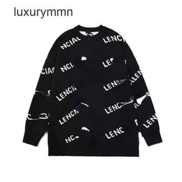 balenciges Sweaters designer hoodies High mens sweaters Quality High version double layer letter jacquard sweater star same couple