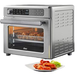 Digital Air Fryer Oven with RapidCrisp, Stainless Steel, 12-Function Countertop Oven with Convection,Silver