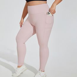Designer Europe and the United States plus size sports pocket fitness pants letter peach pants running hip lift high waist stretch leggings Yoga pants sexy woman