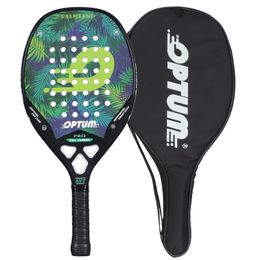 Tennis Rackets OPTUM palmland 3K Carbon Fibre Rough Surface Beach Tennis Racket with Cover Bag 230923