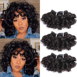 Hair Bulks 10A Raw Brazilian Bundles Bouncy Curly Human Weave Wholesale Extensions For Women 230923