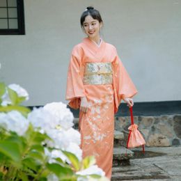 Ethnic Clothing High Quality Japanese Traditional Kimono Take Po Dress Cosplay Female Yukata Women Haori Japan Geisha Costume Obi Kimonos