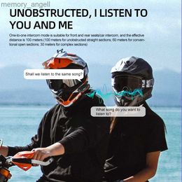 Walkie Talkie Bluetooth Motorcycle Intercom Helmet Headset For 2 Rider Intercomunicador Moto Interphone Headset Wireless 30m Walkie-talkies HKD230925