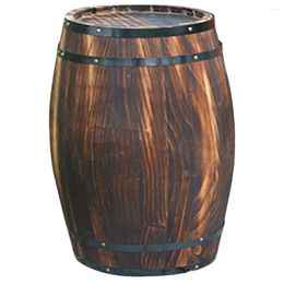 Garden Decorations Container Barrel Adornment Drink Decor Small Wood Decoration Whiskey Wooden