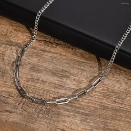 Chains JHSL Trendy Simple Italian Men Necklaces Stainless Steel Chain Silver Colour Fashion Party Jewellery Arrival 2023