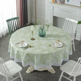 Table Cloth PVC Lace Tablecloth Waterproof Oil-proof Round Table Cloth Printed Home Dining Table Cover for Wedding Party Decor 230925