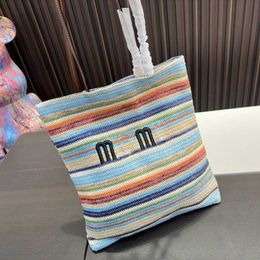 mm luxury raffias designer bag beach tote girls travel handbags Fashion Color Matching Crossbody Bags Shopping Totes Bag big purse 230811