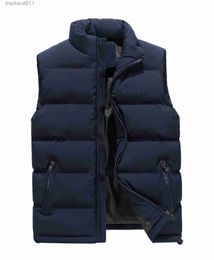 Men's Vests Autumn Winter Vest Men Outdoor Casual Stand Collar Sleeveless Jacket Large Size S-4XL Keep Warm Windbreaker Waistcoat L230925