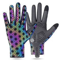 Sports Gloves Giyo Light Reflective MTB Cycling Half Full Finger Gloves Luminous Bicycle Outdoor Sports Gloves Road Bike Gloves 230925