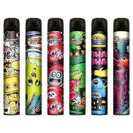 Monster Dual Flavs Switch 2 in 1 2000 Puffs E Cigarette Disposable Vape Pen Pods Stick 6.0ml Cartridges 550mAh Battery Electronic Cigarettes Vapes