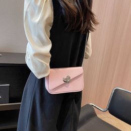 Shoulder Bags French Style Small Square Bag Soft Leather Niche Summer New High-end Sense of Love Cross Body Women's Single Shoulder Underarm Bag