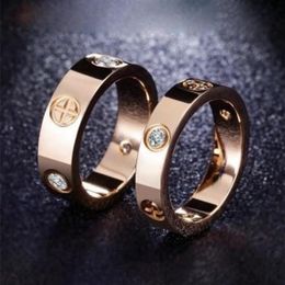 4mm 5mm Titanium Ateel Silver Love Ring Men and Women Rose Gold Rings For Lovers Couple Ring Jewellery Gift Whole KR0012140