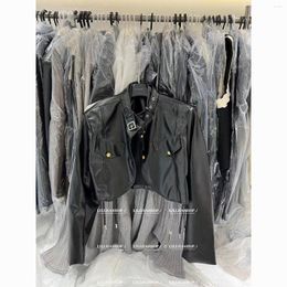 Women's Jackets Retro Short Leather Coat Women Tops Autumn Spicy Girls Street Motorcycle Style Versatile Slim Jacket Clothing
