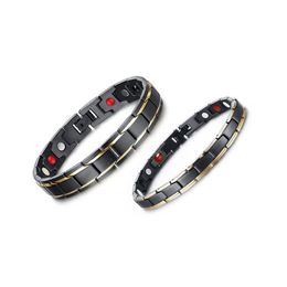 316L Stainless Steel Health Energy Bracelet Men s Titanium Steel Bio Magnetic Therapy Power women's Bangle For couple Fashion241P