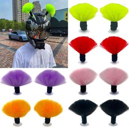 Motorcycle Helmets 2pcs Short Helmet Pigtail Removable Suction Cup Braid Decoration Multi Color Bike Snowboard Decor