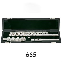 665 Flute High Quality Silver Plated 17 Key Flute Open Hole Instrument