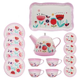 Kitchens Play Food Simulation Tea Set Teapot Kitchen Afternoon Pretend Toy Children's House Tableware Educational Toys For Girls Kids 230925