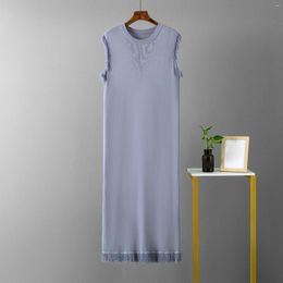 Casual Dresses Sexy Knitted Tank Top Dress Crew Neck Sleeveless Slim Long For Women Summer 2023 Plus Size