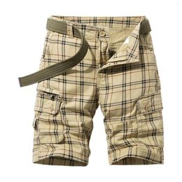Men's Shorts Fashionable Plaid Printed Work Summer Youth Loose Casual Capris