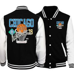 Men's Jackets CHICAGO Basketball Printing Men Jackets Hip Hop Fashion Casual Bomber Coat Loose Winter Autumn Male Breathable Baseball Uniform L230925