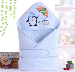 Blankets Swaddling Cartoon Panda Envelopes For borns Wrap Swaddling Cotton Baby Sleeping Bag 3 Colours Infant Sleepsacks 80*80 cm 230923