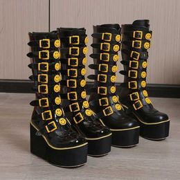 Large Size High Barrel Martin Boots New Punk Street Style Women's Muffin Thick Soled Motorcycle for Women 230830